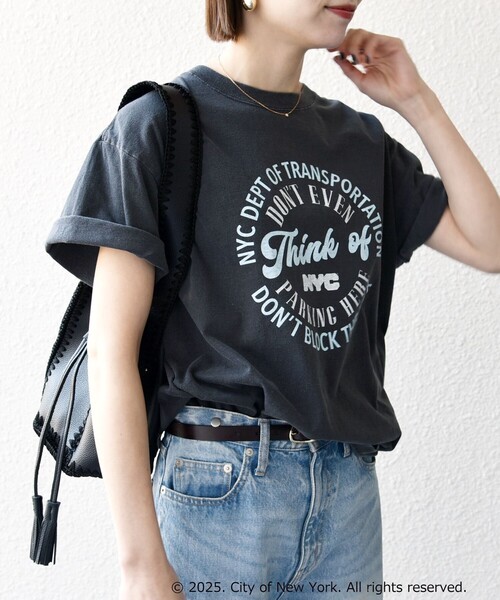 GOOD ROCK SPEED:〈洗濯機可能〉NYC ラウンド ロゴ プリント TEE