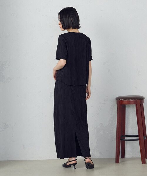 COMME CA ISM（コムサイズム）の「ストレッチプリーツ ナロースカート / セットアップ対応（スカート・レディース・ブルー/アイボリー/ブラック・MEDIUM/LARGE）」の15枚目の写真