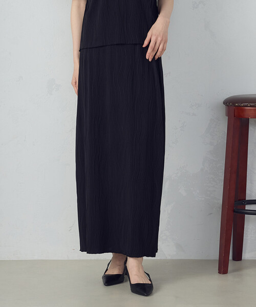 COMME CA ISM（コムサイズム）の「ストレッチプリーツ ナロースカート / セットアップ対応（スカート・レディース・ブルー/アイボリー/ブラック・MEDIUM/LARGE）」の16枚目の写真