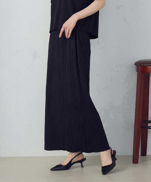 COMME CA ISM（コムサイズム）の「ストレッチプリーツ ナロースカート / セットアップ対応（スカート・レディース・ブルー/アイボリー/ブラック・MEDIUM/LARGE）」の17枚目の写真