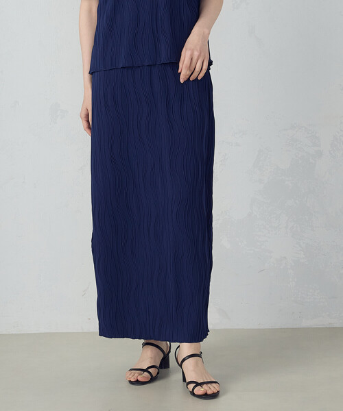 COMME CA ISM（コムサイズム）の「ストレッチプリーツ ナロースカート / セットアップ対応（スカート・レディース・ブルー/アイボリー/ブラック・MEDIUM/LARGE）」の20枚目の写真