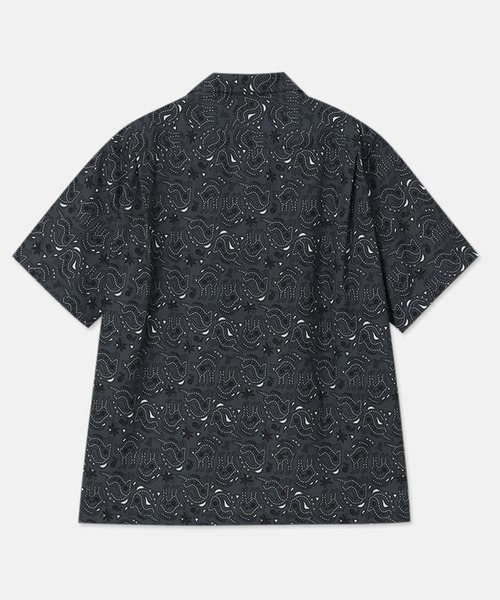 LANVIN en Bleu（ランバンオンブルー）の「【LANVIN en Bleu ESSENTIAL】Jeuneurs / ”アルベール” オールオーバープリント ブロッキング オープンカラー 半袖シャツ（シャツ/ブラウス・メンズ・ダークグレー・MEDIUM/LARGE/X-LARGE）」の2枚目の写真