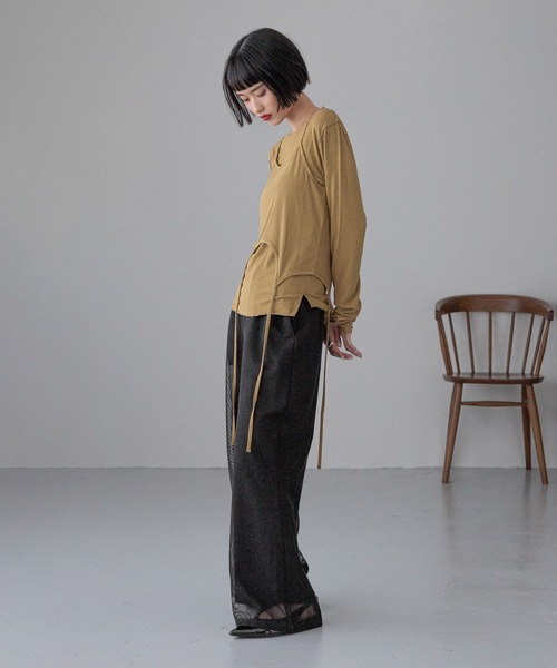 LOWRYS FARM(ローリーズファーム)の「メッシュフレアパンツ 321157(その他パンツ・レディース・アイボリー/ブラック/ブラウン・FREE)」の19枚目の写真