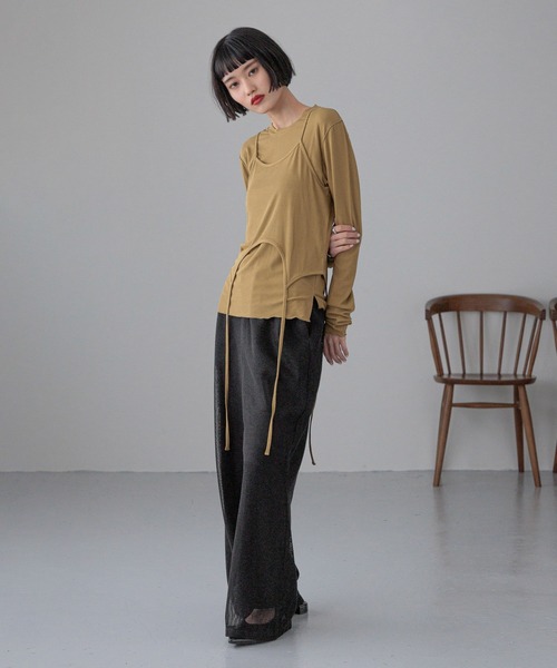 LOWRYS FARM(ローリーズファーム)の「メッシュフレアパンツ 321157(その他パンツ・レディース・アイボリー/ブラック/ブラウン・FREE)」の22枚目の写真