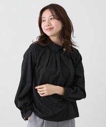 スタンドアシメタイブラウス