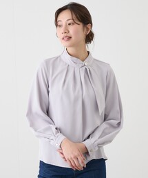 スタンドアシメタイブラウス
