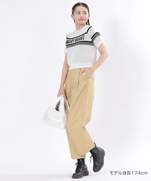 マリークヮントロゴラインニット プルオーバー セール】ロゴライン ニット（ニット/セーター）｜MARY QUANT