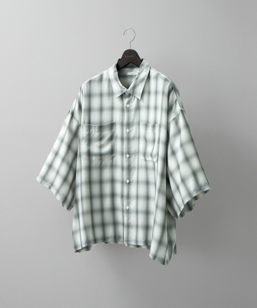 RUUBON(ルーボン)の「【RUUBON】double pocket box shirt / ダブルポケットボックスシャツ(シャツ/ブラウス・メンズ・ブラック系1/グレー系1/ブルー系1/チャコールグレー・S/M/L)」の7枚目の写真