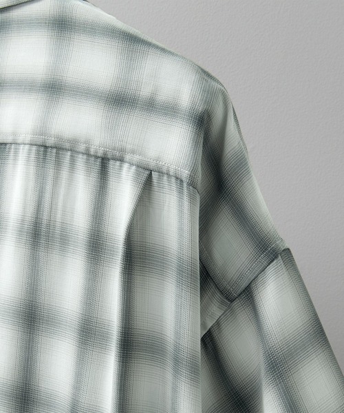 RUUBON(ルーボン)の「【RUUBON】double pocket box shirt / ダブルポケットボックスシャツ(シャツ/ブラウス・メンズ・ブラック系1/グレー系1/ブルー系1/チャコールグレー・S/M/L)」の13枚目の写真