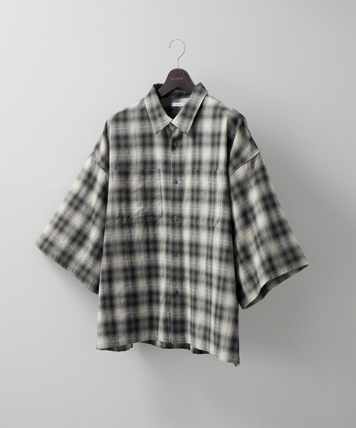 RUUBON(ルーボン)の「【RUUBON】double pocket box shirt / ダブルポケットボックスシャツ(シャツ/ブラウス・メンズ・ブラック系1/グレー系1/ブルー系1/チャコールグレー・S/M/L)」の15枚目の写真