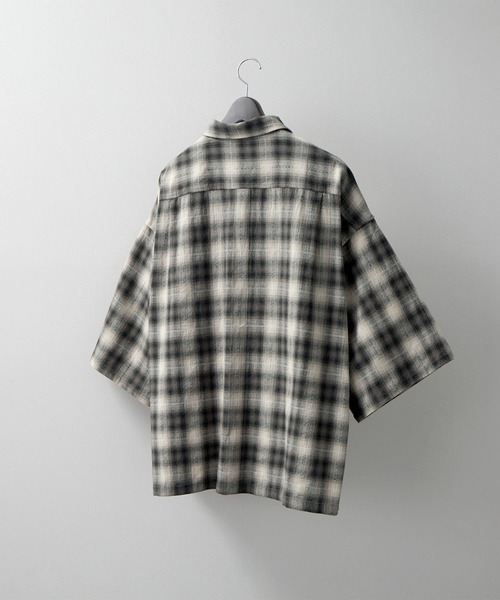 RUUBON(ルーボン)の「【RUUBON】double pocket box shirt / ダブルポケットボックスシャツ(シャツ/ブラウス・メンズ・ブラック系1/グレー系1/ブルー系1/チャコールグレー・S/M/L)」の16枚目の写真
