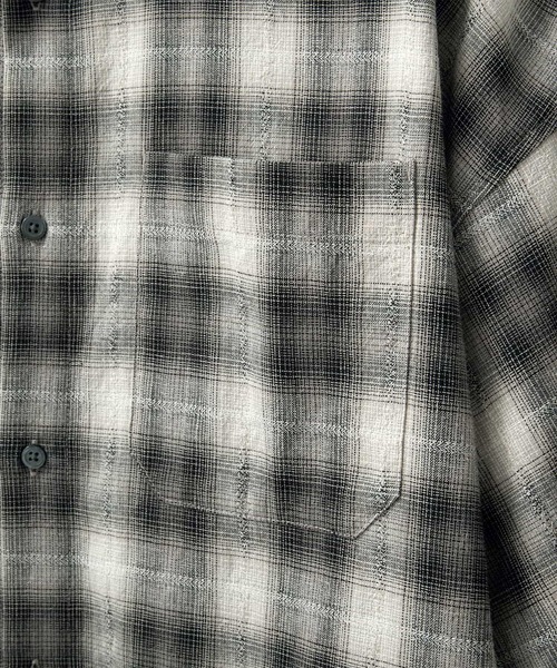 RUUBON(ルーボン)の「【RUUBON】double pocket box shirt / ダブルポケットボックスシャツ(シャツ/ブラウス・メンズ・ブラック系1/グレー系1/ブルー系1/チャコールグレー・S/M/L)」の19枚目の写真