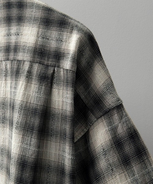 RUUBON(ルーボン)の「【RUUBON】double pocket box shirt / ダブルポケットボックスシャツ(シャツ/ブラウス・メンズ・ブラック系1/グレー系1/ブルー系1/チャコールグレー・S/M/L)」の21枚目の写真