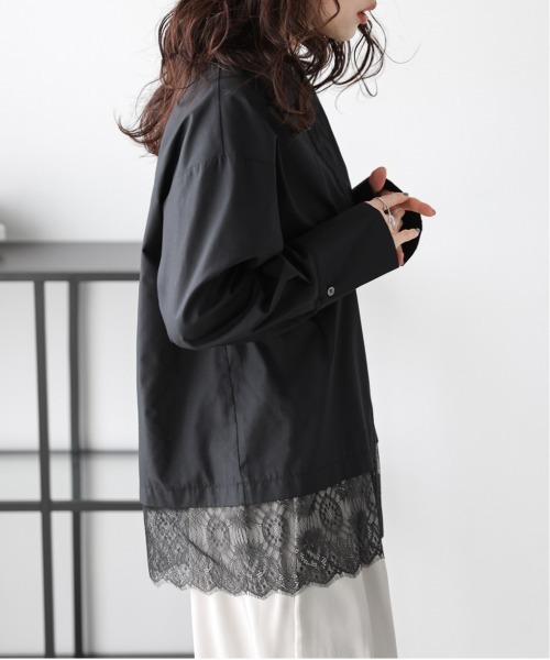 AMELY（エミリー）の「レースヘム シャツブラウス（シャツ/ブラウス・レディース・ブラック/ホワイト・フリー）」の18枚目の写真