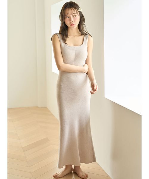 SNIDEL HOME(スナイデルホーム)の「【FIRST BEAUTY HOME DRESS】カーディガン&タンクワンピースセット(ルームワンピース・レディース・イエロー/オフホワイト/ライトピンク/ライトブルー・FREE)」の13枚目の写真