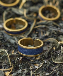 ミマ（ミマ）の「【MiMAAi】阿波藍本藍染めホースレザーリング9mm幅（リング）」