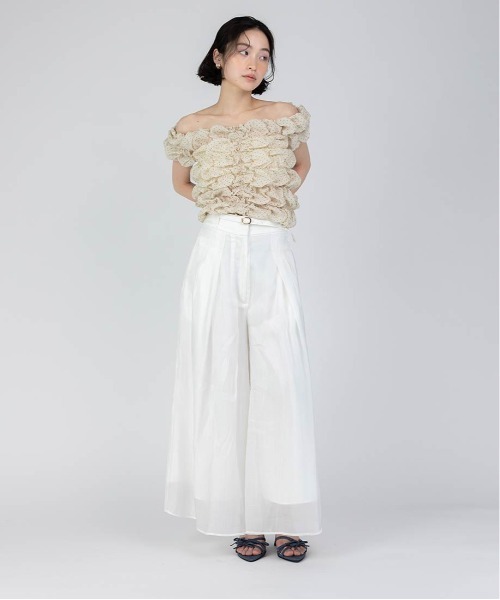RANDA（ランダ）の「シャーリングオフショルトップス（シャツ/ブラウス