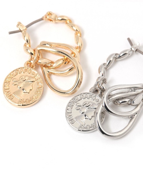 studio CLIP（スタディオクリップ）の「コインフープピアス（ピアス（両耳用）・レディース・その他1/その他2・FREE）」の4枚目の写真