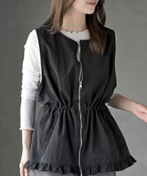 rps | ナイロン裾フリルＺＩＰベスト(ベスト)