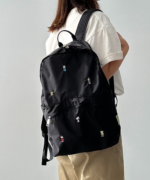 PEANUTS（ピーナッツ）の「PEANUTS SOLEIL ウィークエンドデイパック（バックパック/リュック・レディース・ブラック/ベージュ・FREE）」の2枚目の写真