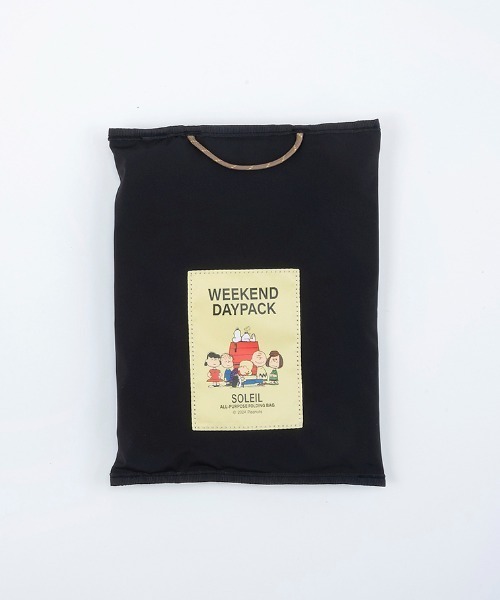 PEANUTS（ピーナッツ）の「PEANUTS SOLEIL ウィークエンドデイパック（バックパック/リュック・レディース・ブラック/ベージュ・FREE）」の13枚目の写真