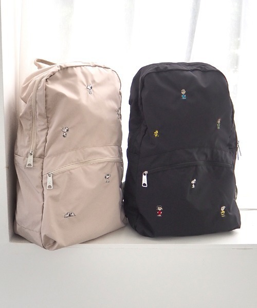 PEANUTS（ピーナッツ）の「PEANUTS SOLEIL ウィークエンドデイパック（バックパック/リュック・レディース・ブラック/ベージュ・FREE）」の17枚目の写真