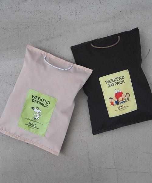 PEANUTS（ピーナッツ）の「PEANUTS SOLEIL ウィークエンドデイパック（バックパック/リュック・レディース・ブラック/ベージュ・FREE）」の10枚目の写真