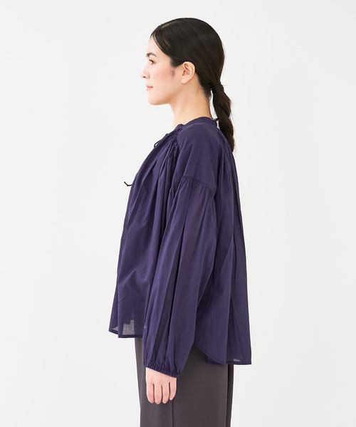 collex（コレックス）の「リボン&ギャザーブラウス（シャツ/ブラウス・レディース・オフホワイト/ダークネイビー/エメラルド・フリー）」の19枚目の写真