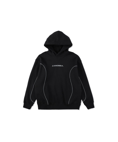 WIND AND SEA（ウィンダンシー）の「Piping Hooded Sweatshirt（パーカー・メンズ・チャコールグレー/アッシュグレー/ブラック・SMALL/MEDIUM/LARGE/X-LARGE）」の14枚目の写真