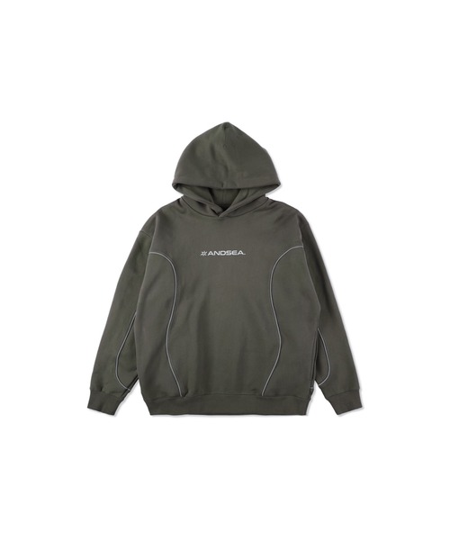WIND AND SEA（ウィンダンシー）の「Piping Hooded Sweatshirt（パーカー・メンズ・チャコールグレー/アッシュグレー/ブラック・SMALL/MEDIUM/LARGE/X-LARGE）」の9枚目の写真