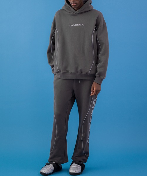 WIND AND SEA（ウィンダンシー）の「Piping Hooded Sweatshirt（パーカー・メンズ・チャコールグレー/アッシュグレー/ブラック・SMALL/MEDIUM/LARGE/X-LARGE）」の19枚目の写真