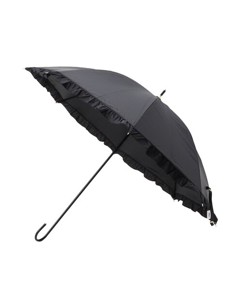 SHOO・LA・RUE（シューラルー）の「【長傘/晴雨兼用】【Wpc．】遮光フリルクラシック ロング（長傘・レディース・パープル/ライトベージュ/ブラック・00）」の2枚目の写真