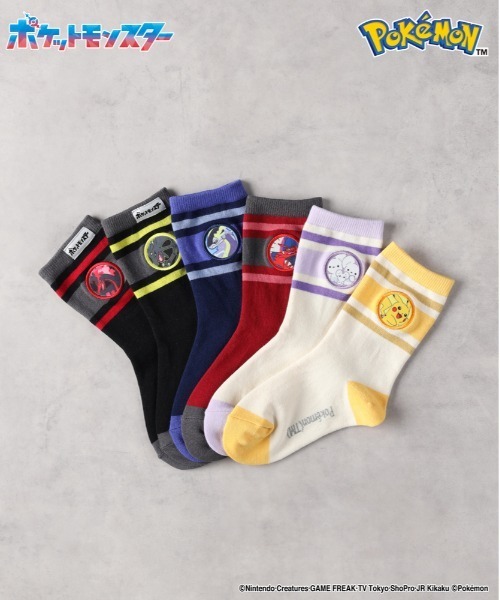Right-on（ライトオン）の「【POKEMON】六英雄の黒いガラルファイヤーソックス（ソックス/靴下・キッズ・ブラック・フリー）」の5枚目の写真