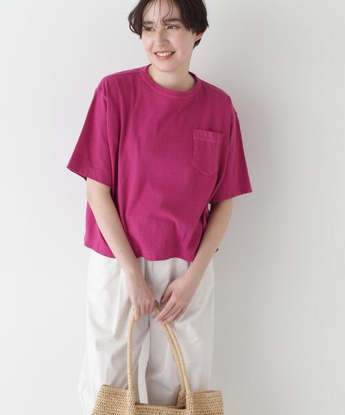 human woman / ヒューマンウーマン ◆ラフィ天竺製品染めＴシャツ human woman(ヒューマン ウーマン)の◇ラフィ天竺製品染めT