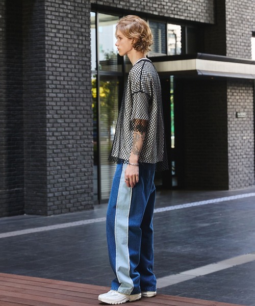 ANEDIST（アンディスト）の「メッシュTシャツ（Tシャツ/カットソー・メンズ・ホワイト/ブラック/レッド・FREE）」の9枚目の写真