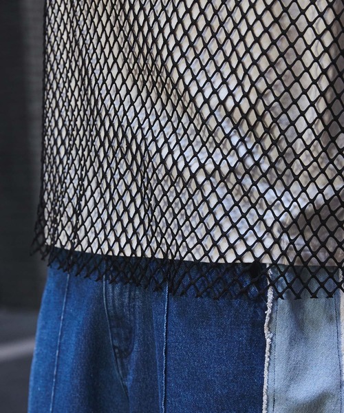 ANEDIST（アンディスト）の「メッシュTシャツ（Tシャツ/カットソー・メンズ・ホワイト/ブラック/レッド・FREE）」の13枚目の写真