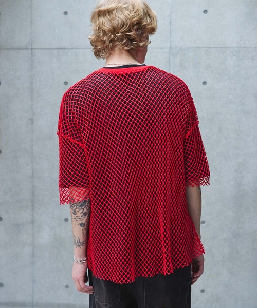 ANEDIST（アンディスト）の「メッシュTシャツ（Tシャツ/カットソー・メンズ・ホワイト/ブラック/レッド・FREE）」の19枚目の写真