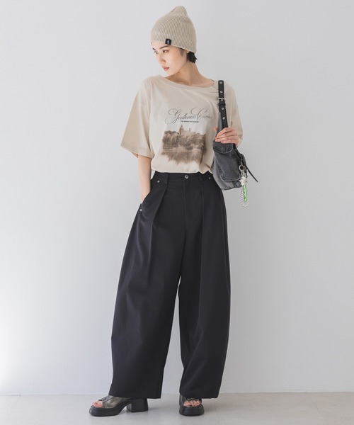 JEANASIS（ジーナシス）の「ウォッシュドニットビーニー/494602（ニットキャップ/ビーニー・レディース・ベージュ/ブラック/ブラウン系その他・FREE）」の4枚目の写真