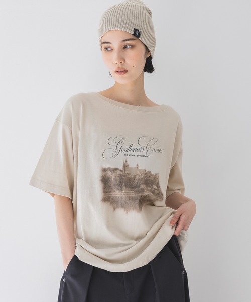 JEANASIS（ジーナシス）の「ウォッシュドニットビーニー/494602（ニットキャップ/ビーニー・レディース・ベージュ/ブラック/ブラウン系その他・FREE）」の5枚目の写真