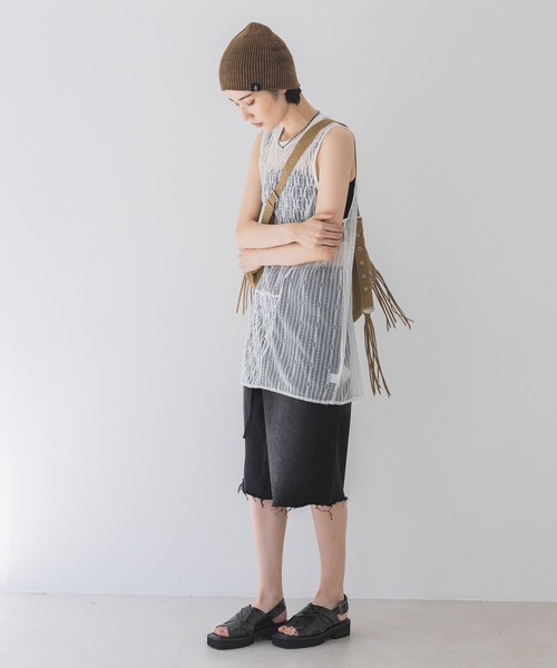 JEANASIS（ジーナシス）の「ウォッシュドニットビーニー/494602（ニットキャップ/ビーニー・レディース・ベージュ/ブラック/ブラウン系その他・FREE）」の8枚目の写真