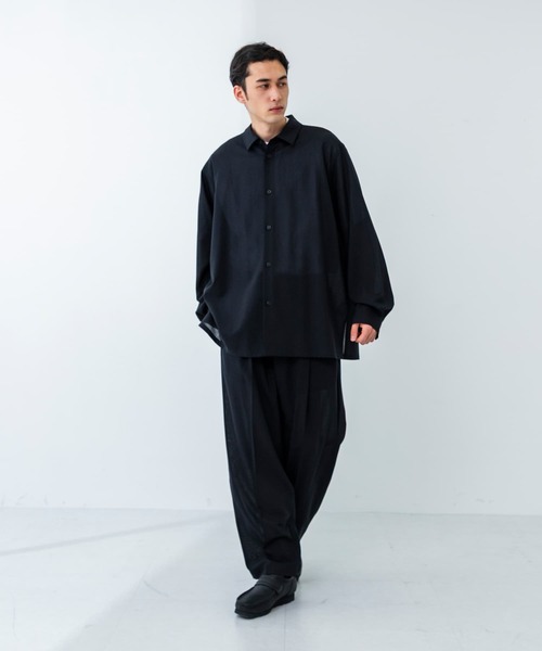 パンツ ATON 25ss TWO TUCKED EASY PANTS TWIST WOOL TROPICAL TWO TUCKED EASY PANTS | ATON(エイトン