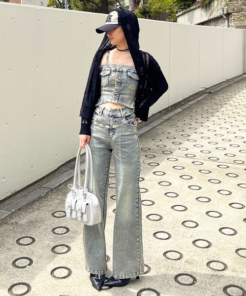 SPIRALGIRL(スパイラルガール)の「ニットカーデトップス(カーディガン/ボレロ・レディース・ブラック/レッド/グレー・FREE)」の21枚目の写真