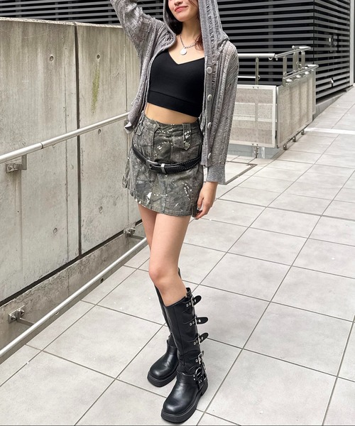 SPIRALGIRL(スパイラルガール)の「ニットカーデトップス(カーディガン/ボレロ・レディース・ブラック/レッド/グレー・FREE)」の14枚目の写真