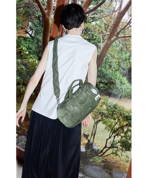 OMMO（オーエムエムオー）の「2WAY CIRCLE BOSTON BAG（トートバッグ・レディース・カーキ/ブラック/ホワイト・FREE）」の8枚目の写真