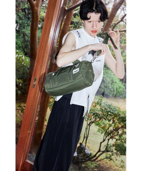 OMMO（オーエムエムオー）の「2WAY CIRCLE BOSTON BAG（トートバッグ・レディース・カーキ/ブラック/ホワイト・FREE）」の9枚目の写真