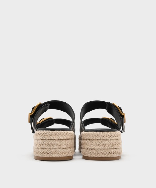 CHARLES & KEITH（チャールズ & キース）の「エスパドリーユ フラットフォームサンダル（サンダル・レディース・ブラウン/ブラック/サンドベージュ・22.5cm/23cm/23.5cm/24.5cm/25cm/25.5cm/26.5cm）」の5枚目の写真