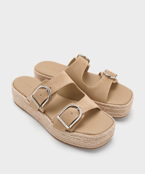 CHARLES & KEITH（チャールズ & キース）の「エスパドリーユ フラットフォームサンダル（サンダル・レディース・ブラウン/ブラック/サンドベージュ・22.5cm/23cm/23.5cm/24.5cm/25cm/25.5cm/26.5cm）」の22枚目の写真