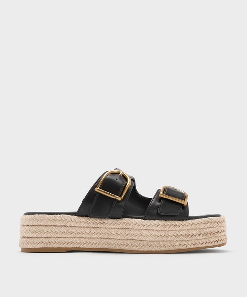 CHARLES & KEITH（チャールズ & キース）の「エスパドリーユ フラットフォームサンダル（サンダル・レディース・ブラウン/ブラック/サンドベージュ・22.5cm/23cm/23.5cm/24.5cm/25cm/25.5cm/26.5cm）」の18枚目の写真