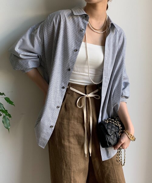 新品タグ付✨ 24ss DOUDOU ドゥドゥ リネンスピンドルシャツ DouDou（ドゥドゥ）の「リネンスピンドルシャツ（シャツ