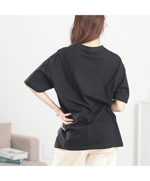 GOLDJAPAN(ゴールドジャパン)の「ビッグロゴコットンTシャツ【大きいサイズ対応】(Tシャツ/カットソー・レディース・ネイビー/ブラック/グレー/ブラウン・LL/3L/4L/5L/6L/7L)」の12枚目の写真